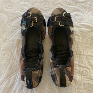 Burberry original plaid ballet flats